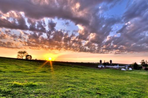 Big Sky Farm Sunset HDR