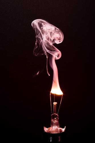 Broken Light Bulb Smoke 2