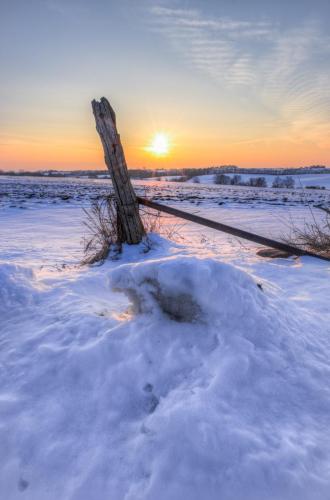 Country Snow Sunset