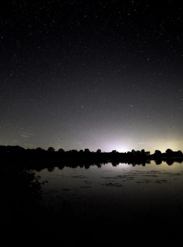 Distant Lights Over Beckman Lake