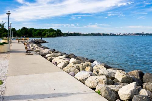 Madison Skyline from a Lake View