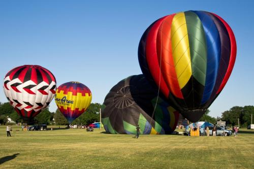 Multiple Balloons Ready for Flight