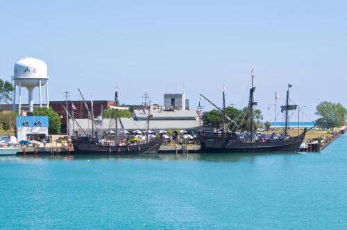 Nina and Pinta Docked in Kenosha Wisconsin