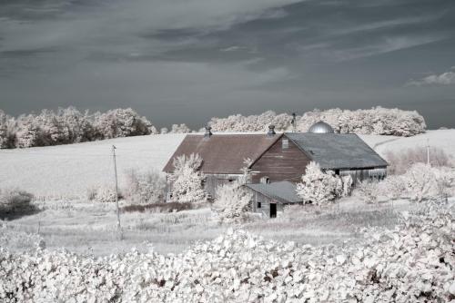 Old Barn Landscape Infrared