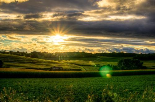 Rural Sun Flare HDR