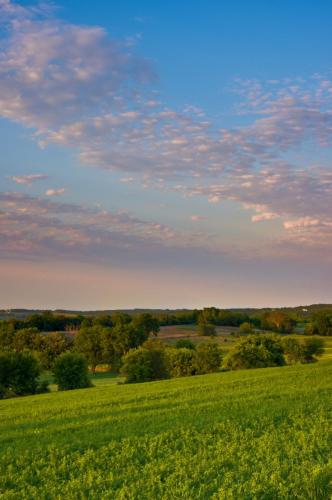 Rural Wisconsin Evening Landscape