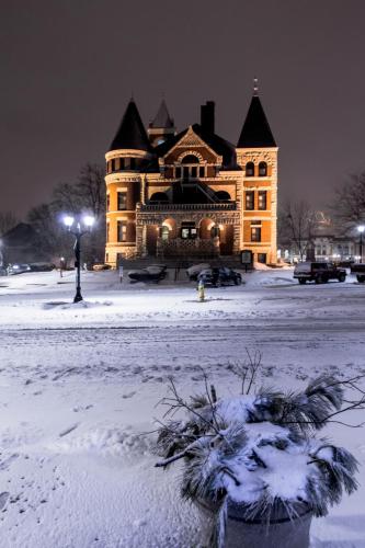 Snowy Night Courthouse