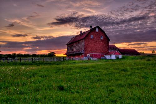 Sunset Barn HDR