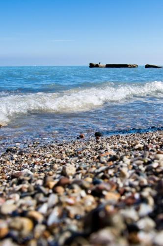 Waves on Lake Michigan Shore