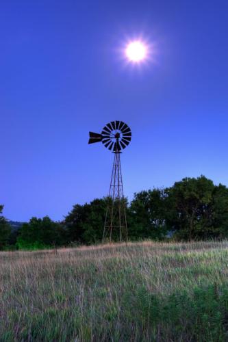 Windmill After Dusk